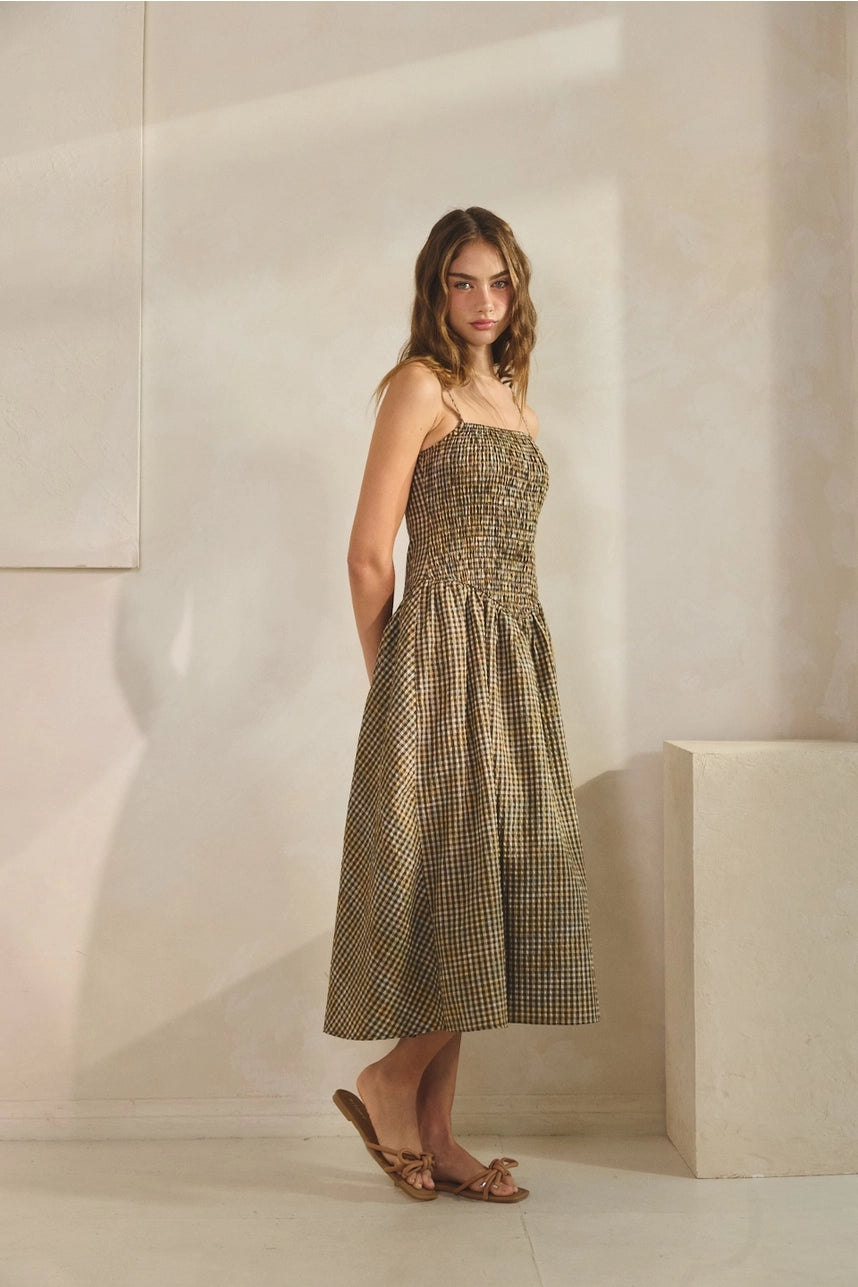 Fern Gingham Midi Dress - Image 2