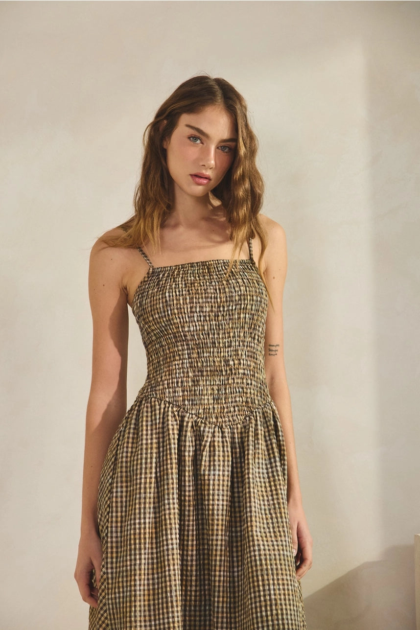 Fern Gingham Midi Dress - Image 8
