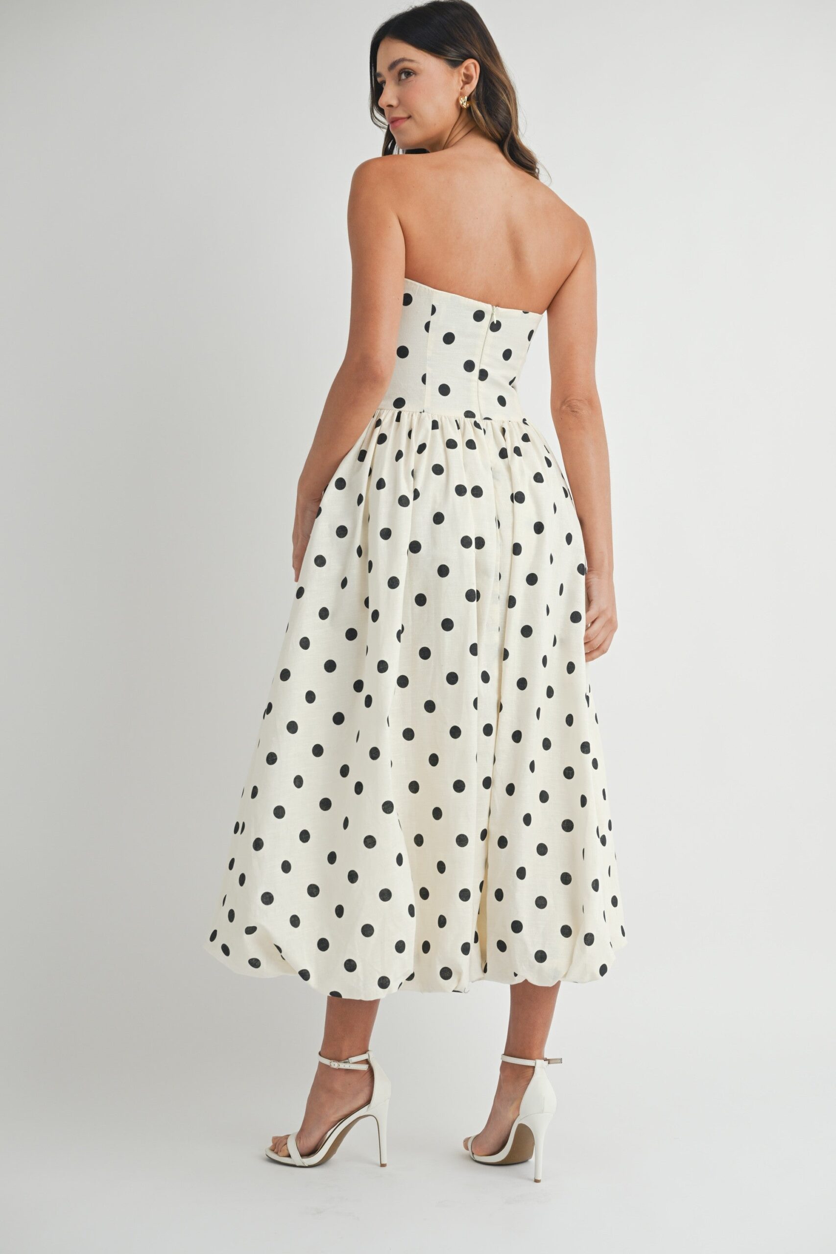 ELLA POLKA DOT MIDI DRESS - Image 2