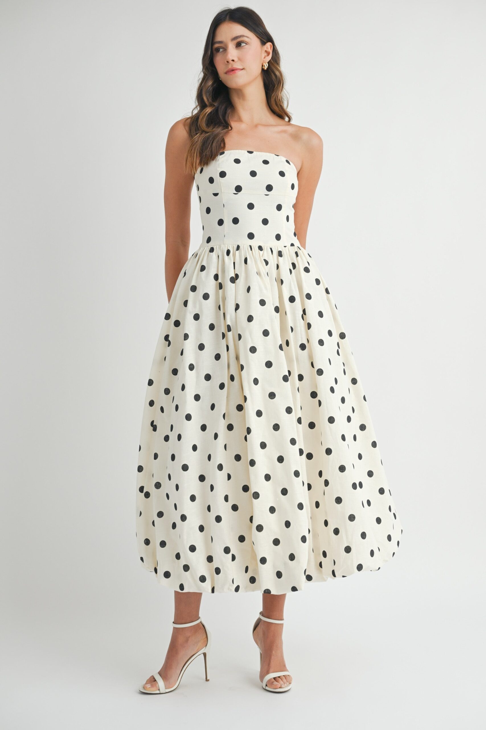 ELLA POLKA DOT MIDI DRESS - Image 3