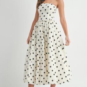 ELLA POLKA DOT MIDI DRESS