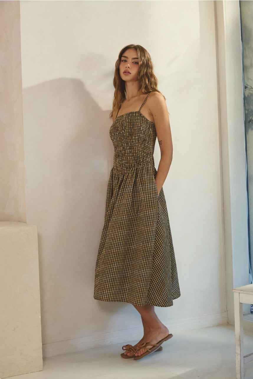 Fern Gingham Midi Dress - Image 4