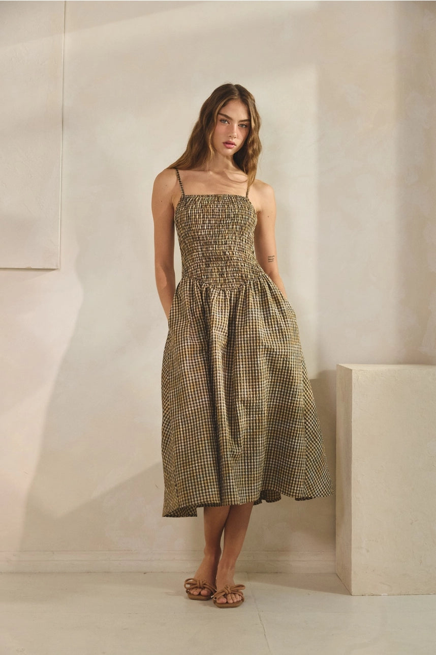 Fern Gingham Midi Dress - Image 9