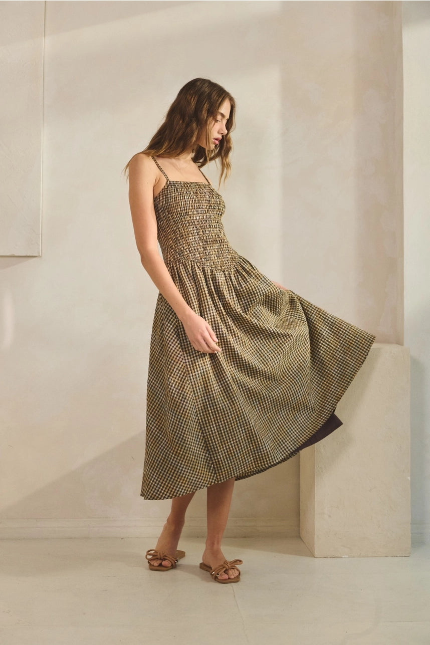 Fern Gingham Midi Dress - Image 6