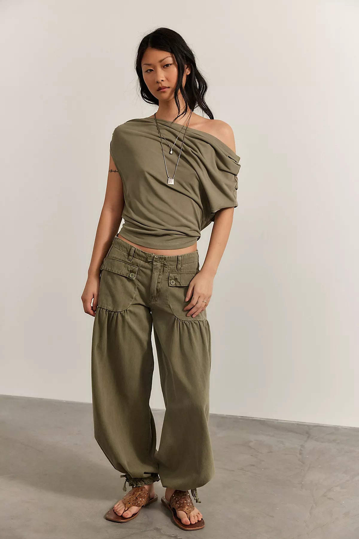 Blake Off-The-Shoulder Draped Top - Image 21