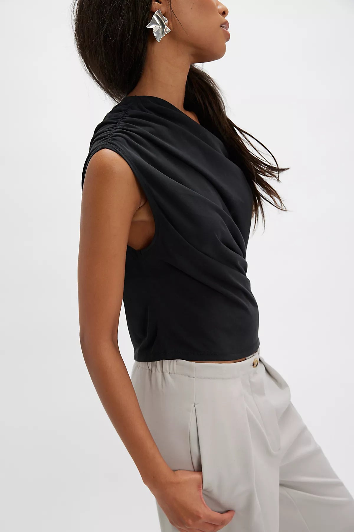 Blake Off-The-Shoulder Draped Top - Image 10