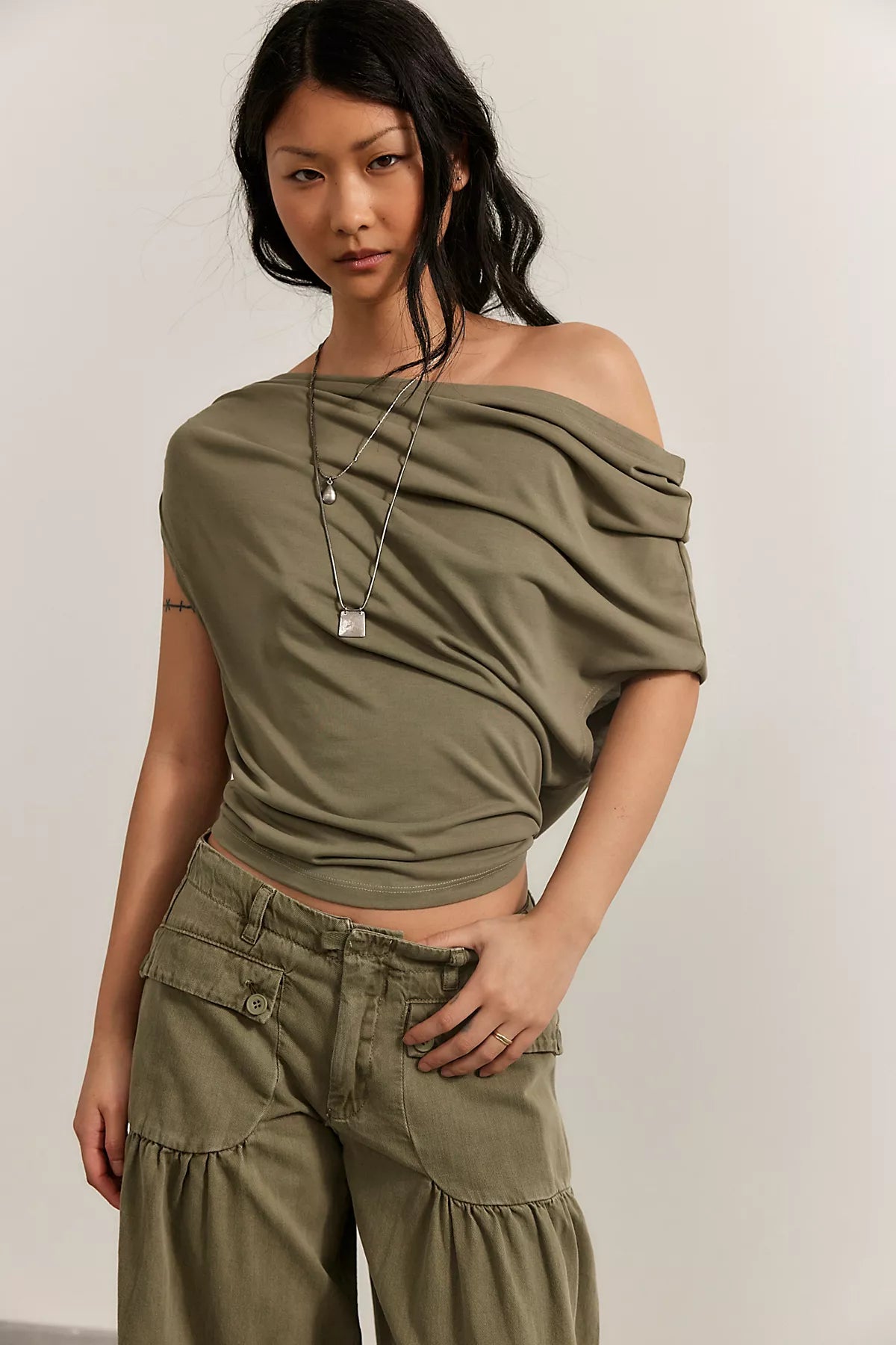 Blake Off-The-Shoulder Draped Top - Image 19